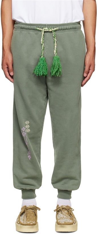 Photo: ADISH Green Garment Dyed Lounge Pants