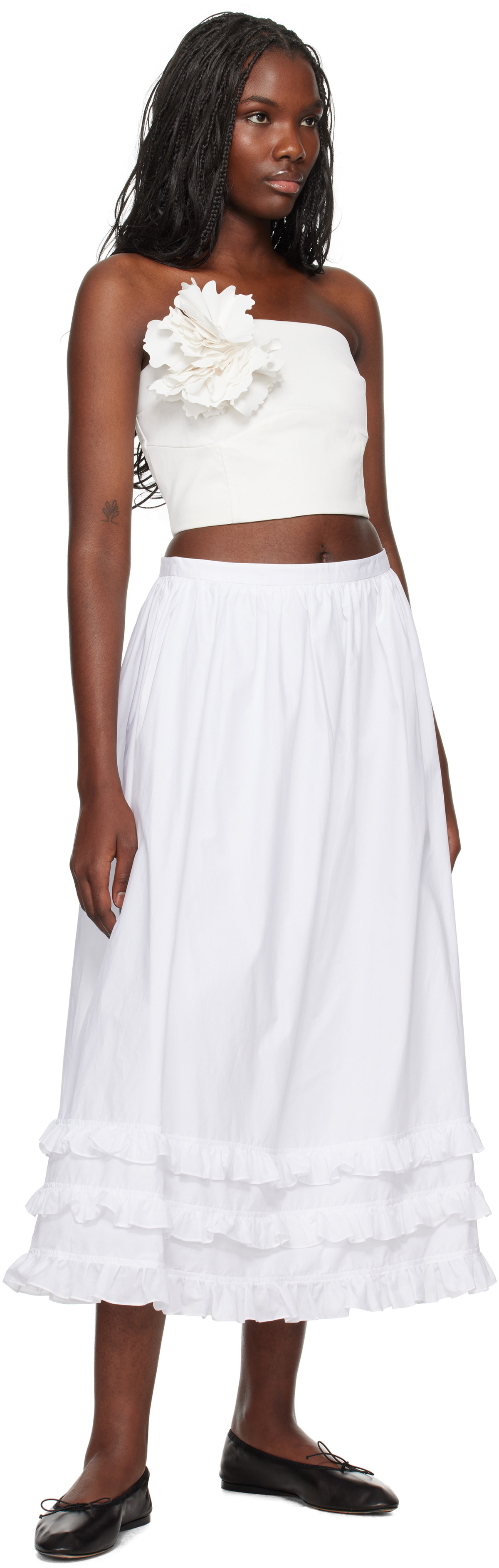 Kika Vargas SSENSE Exclusive White Gioconda Bandeau Top