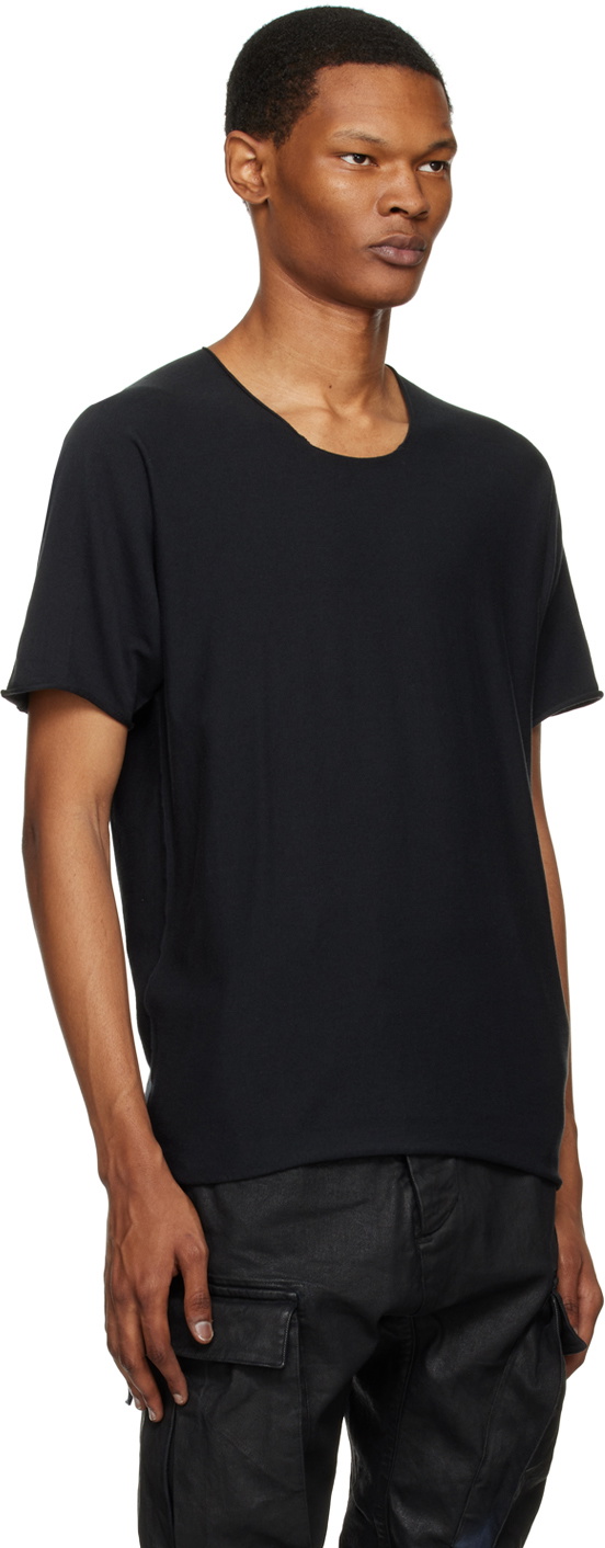 Label Under Construction Black Parabolic Zip Seam T-Shirt