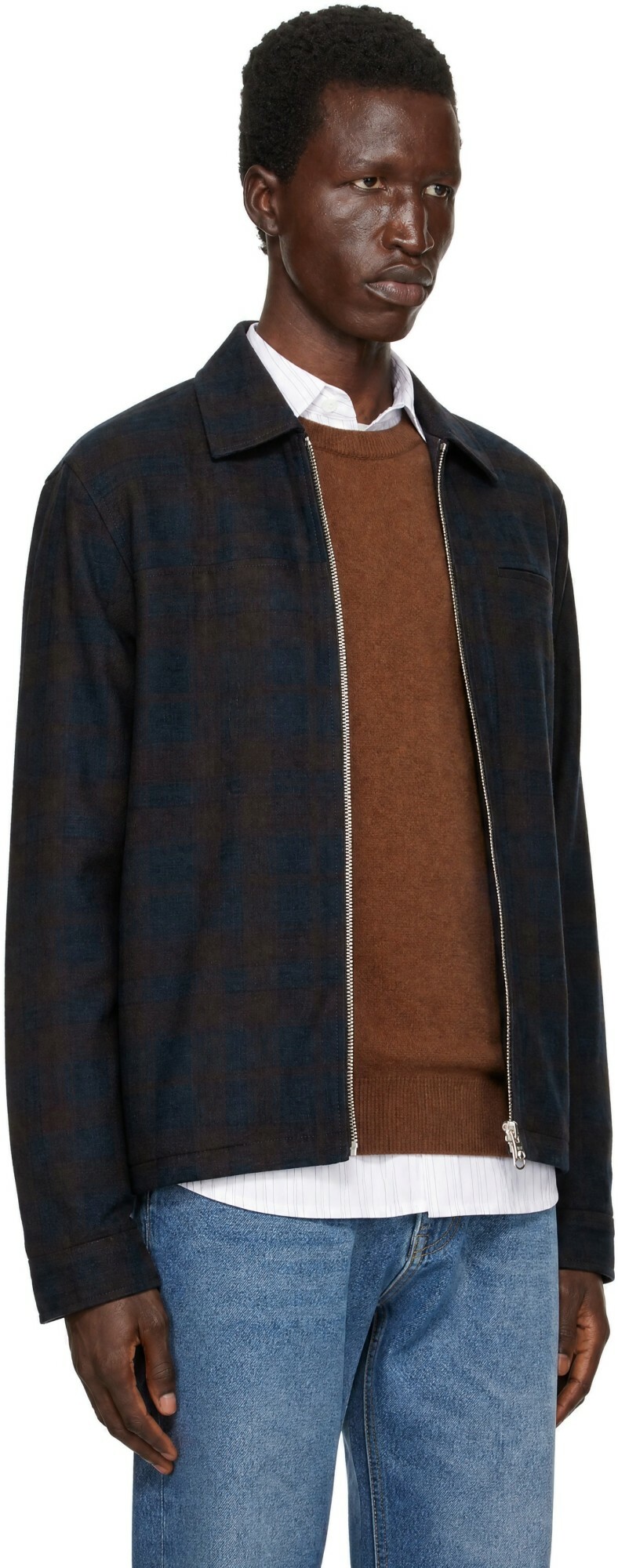 ANOTHER ASPECT Navy Another 3.0 Overshirt