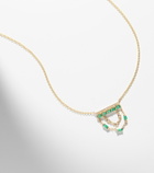 Shay Jewelry 18kt gold necklace with emeralds and diamonds