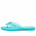 Melissa Women's x Ganni Leopard Flip Flop Slim in Blue