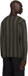 Stüssy Khaki Shadow Stripe Sweater