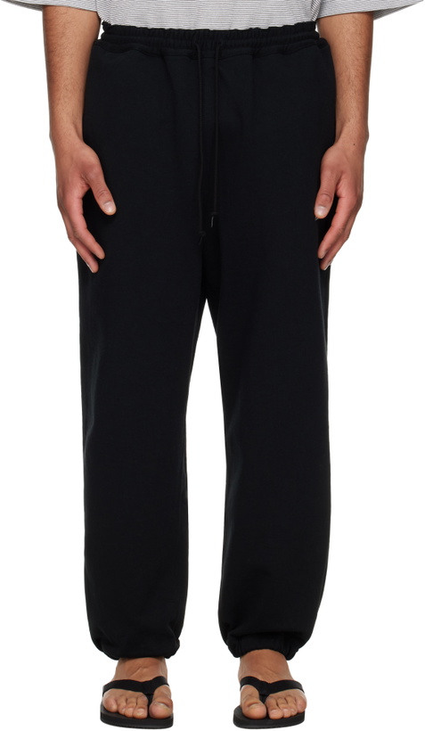 Photo: Comme des Garçons Homme Black Terry Cloth Sweatpants