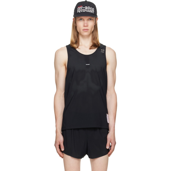 Photo: Satisfy Black Space‑O Singlet Tank Top