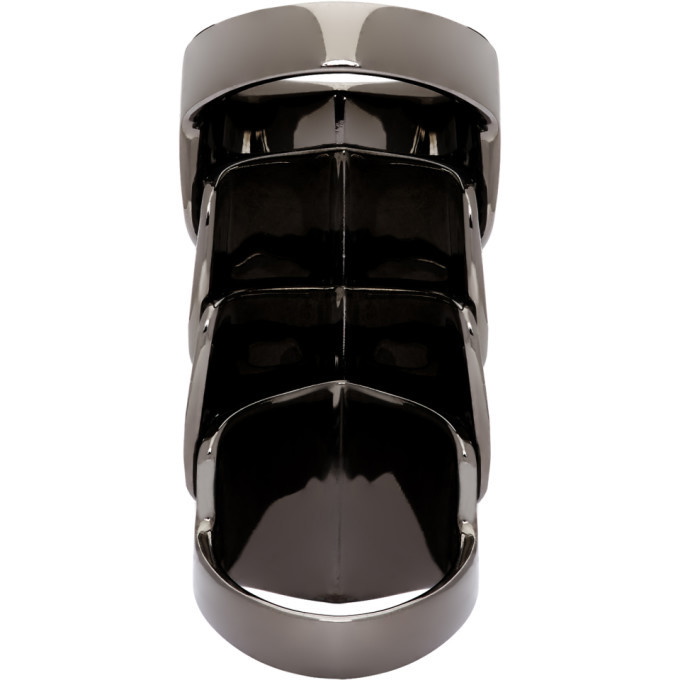Vivienne Westwood Gunmetal Armor Ring in Black for Men