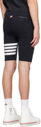 Thom Browne Navy 4-Bar Compression Shorts