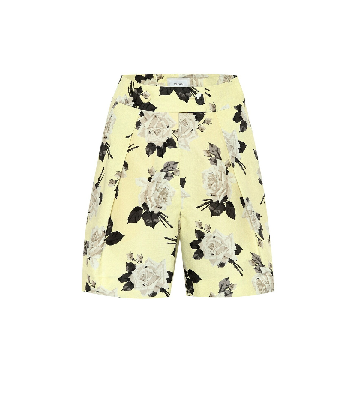 Erdem - Howard high-rise floral cotton shorts