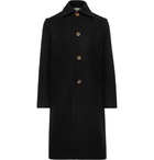 Séfr - Ian Brushed Virgin Wool and Cashmere-Blend Coat - Black