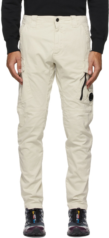 Photo: C.P. Company Off-White Stretch Sateen Cargo Pant