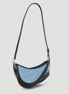 Mugler Denim Spiral Curve 01 Shoulder Bag