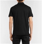 Alexander McQueen - Slim-Fit Embroidered Cotton-Piqué Polo Shirt - Black