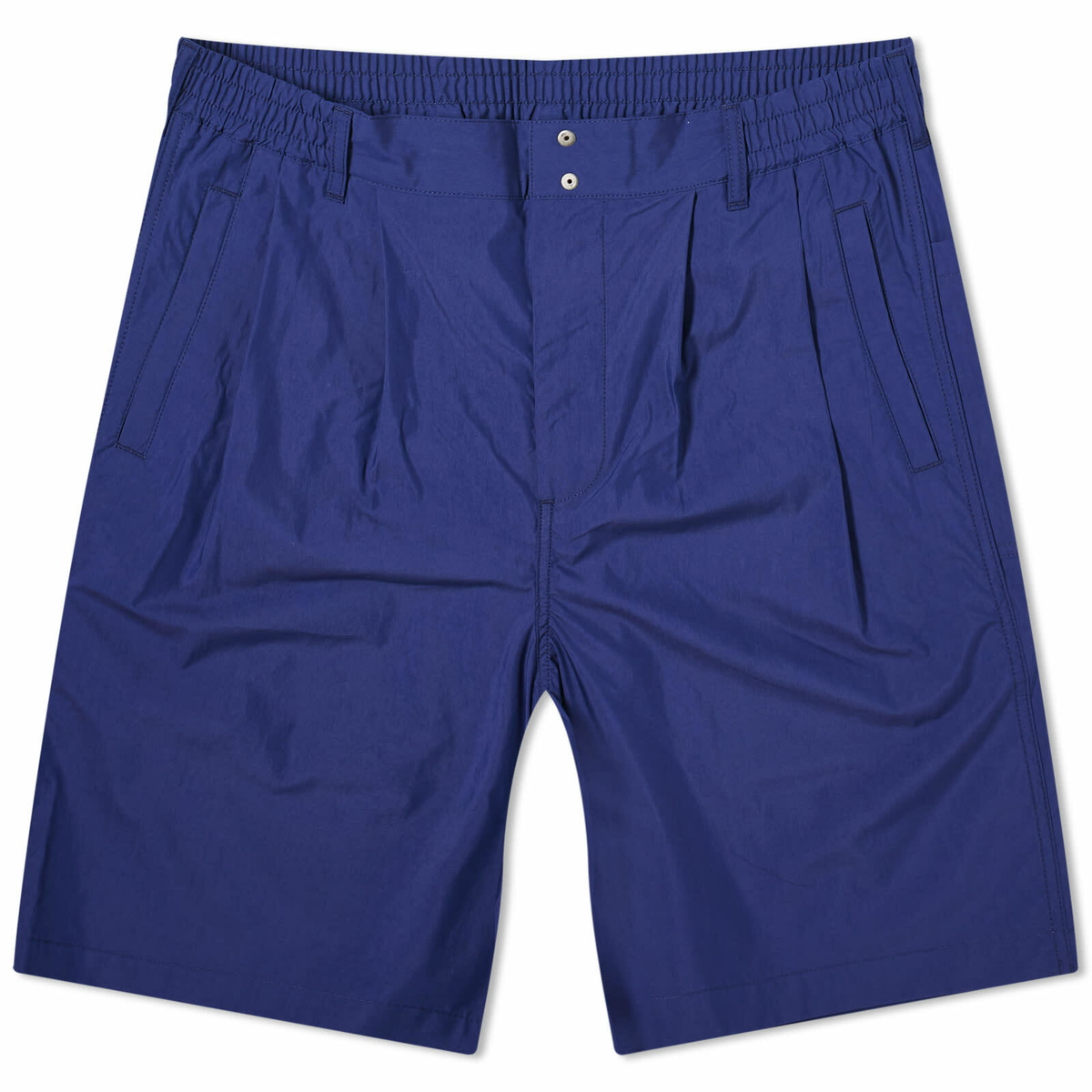 Garbstore Men's Pleated Wide Easy Shorts in Royal Blue