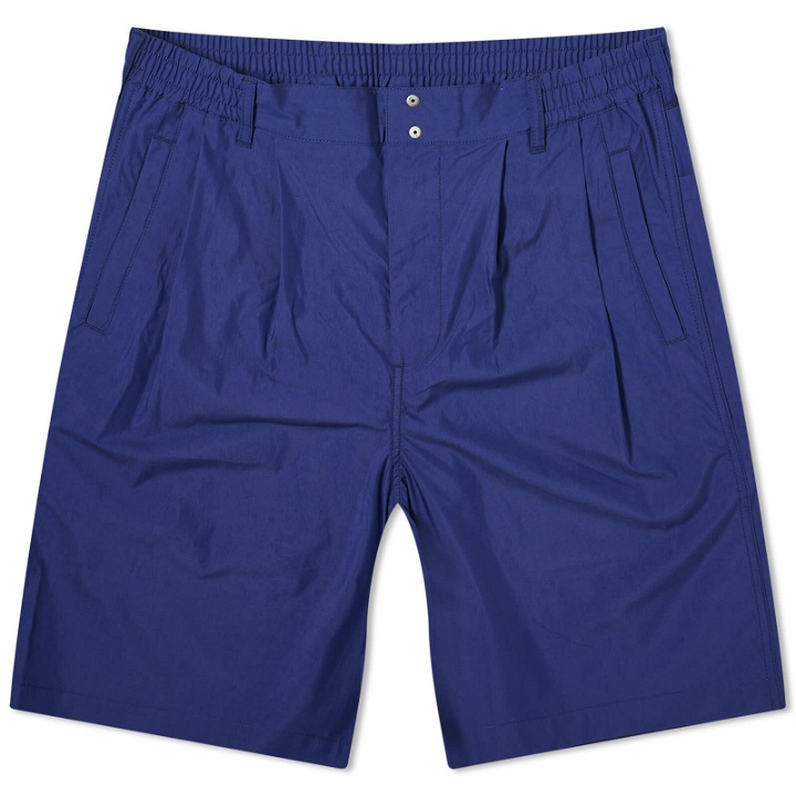 Photo: Garbstore Men's Pleated Wide Easy Shorts in Royal Blue