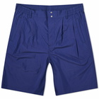 Garbstore Men's Pleated Wide Easy Shorts in Royal Blue