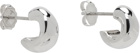 AGMES Silver Mini Dahlia Huggies Earrings