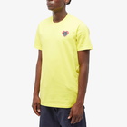 Moncler Men's Heart Logo T-Shirt in Yellow