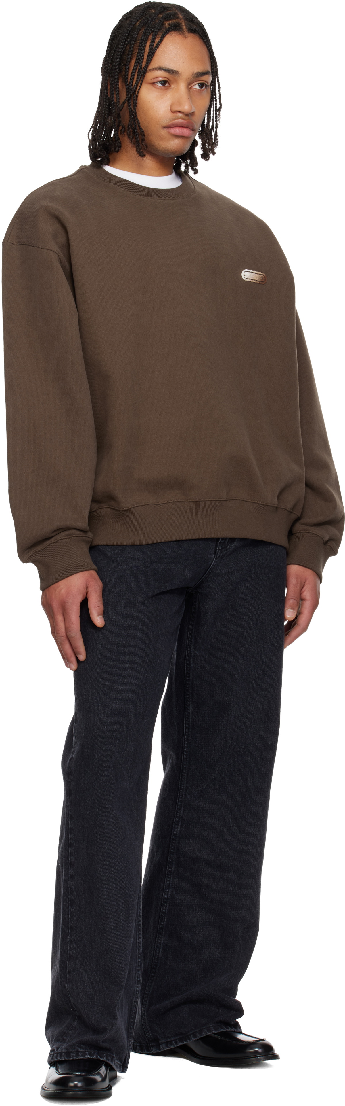 Solid Homme Brown Back Logo Sweatshirt