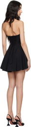 GUIZIO Black Juliette Halter Minidress
