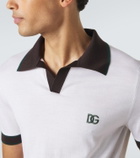 Dolce&Gabbana DG wool and silk polo shirt
