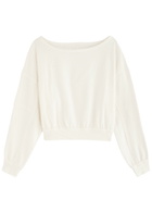 Free People Ife Stretch-cotton Sweatshirt Ivory
