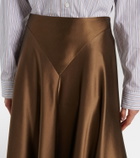 Altuzarra Ames silk satin midi skirt