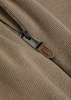 Canali Zip up Modal and Cotton-blend Cardigan Brown