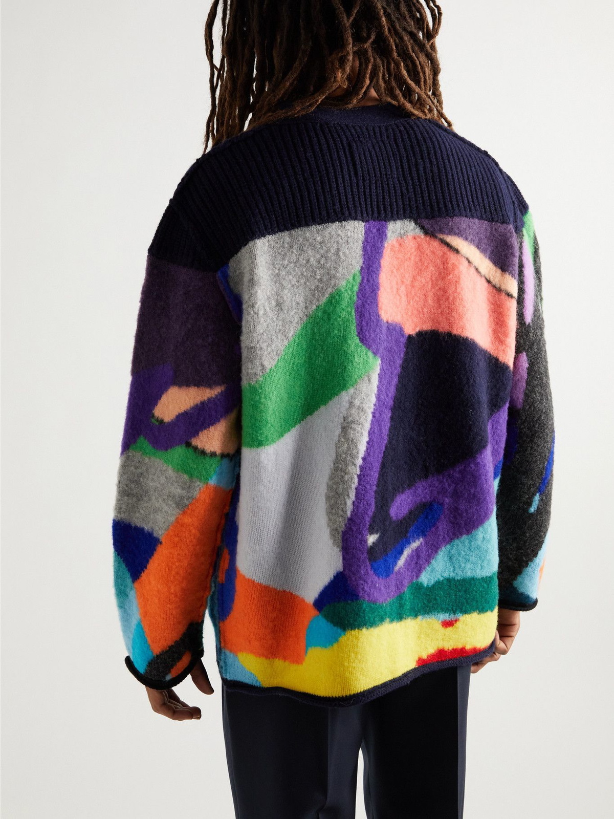 Sacai - KAWS Wool-Jacquard Cardigan - Multi Sacai