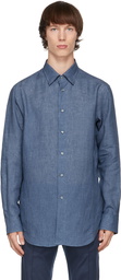 Brioni Blue Linen Shirt