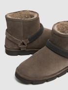 BRUNELLO CUCINELLI 20mm Suede & Shearling Ankle Boots