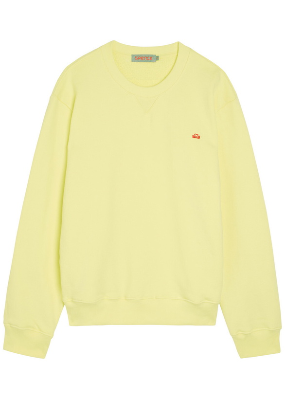 Photo: Spence Logo-embroidered Cotton Sweatshirt Yellow