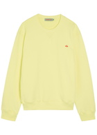 Spence Logo-embroidered Cotton Sweatshirt Yellow