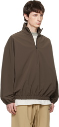 Fear of God ESSENTIALS Brown Active Trace Half Zip Track Jacket