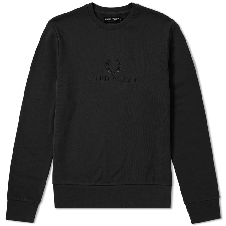 Photo: Fred Perry Tonal Embroidered Sweat Black