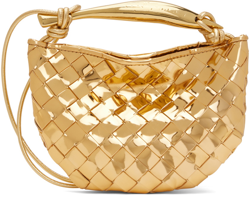 【関税込み】Bottega Veneta ゴールド ミニ Sardine バッグ Bottega Veneta Gold Mini Sardine Bag Bottega Veneta