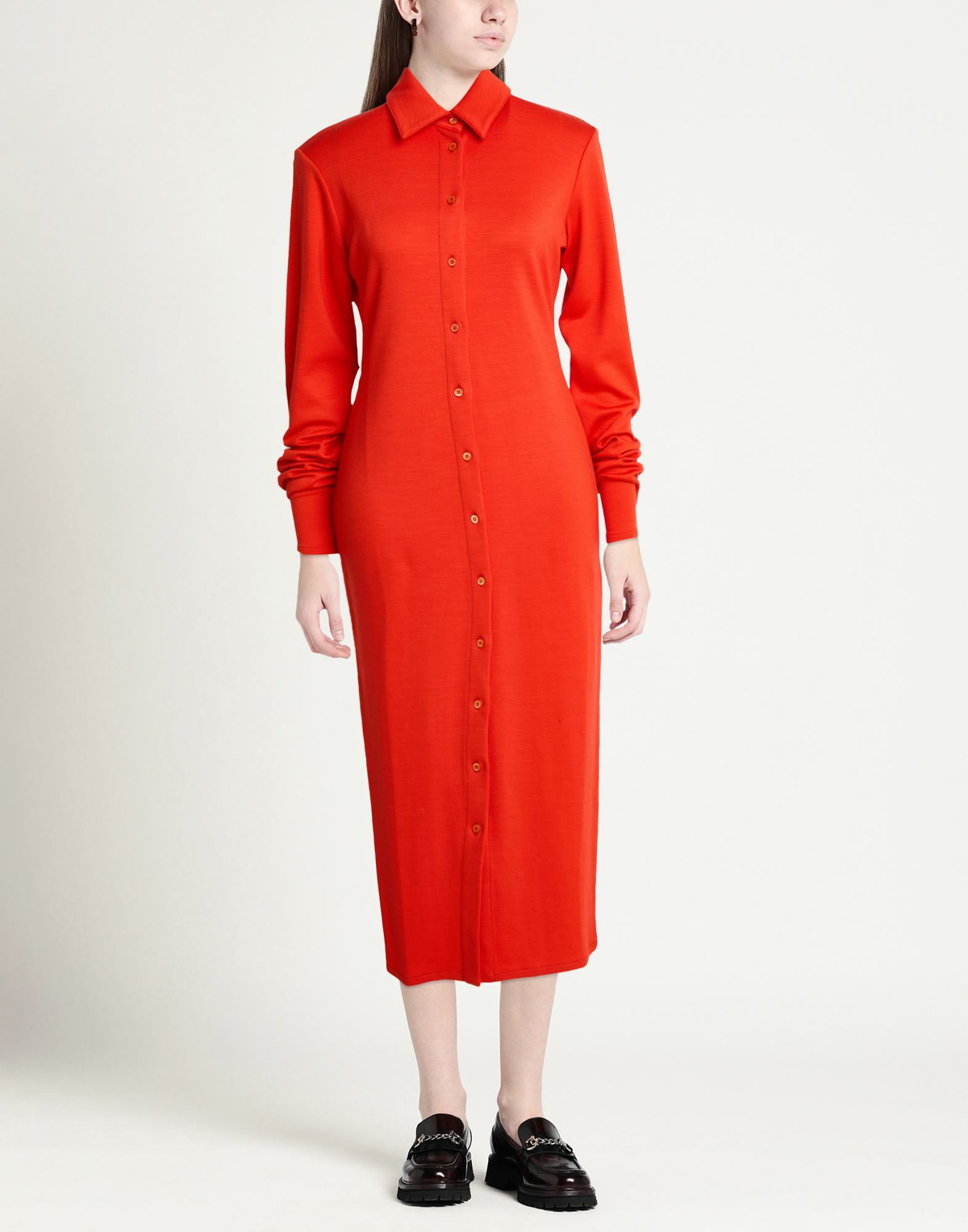 Rier Womens Midi dress in Tomato red