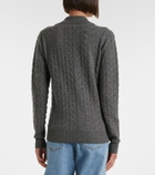 Etro Cable-knit wool polo sweater
