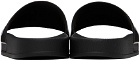 Moschino Black PVC Logo Pool Slides