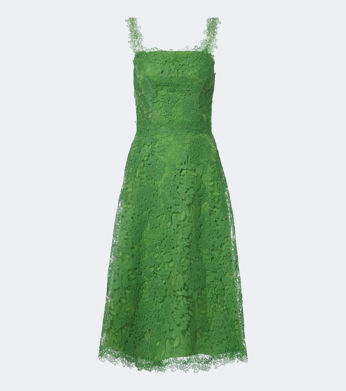 Carolina Herrera Floral lace midi dress