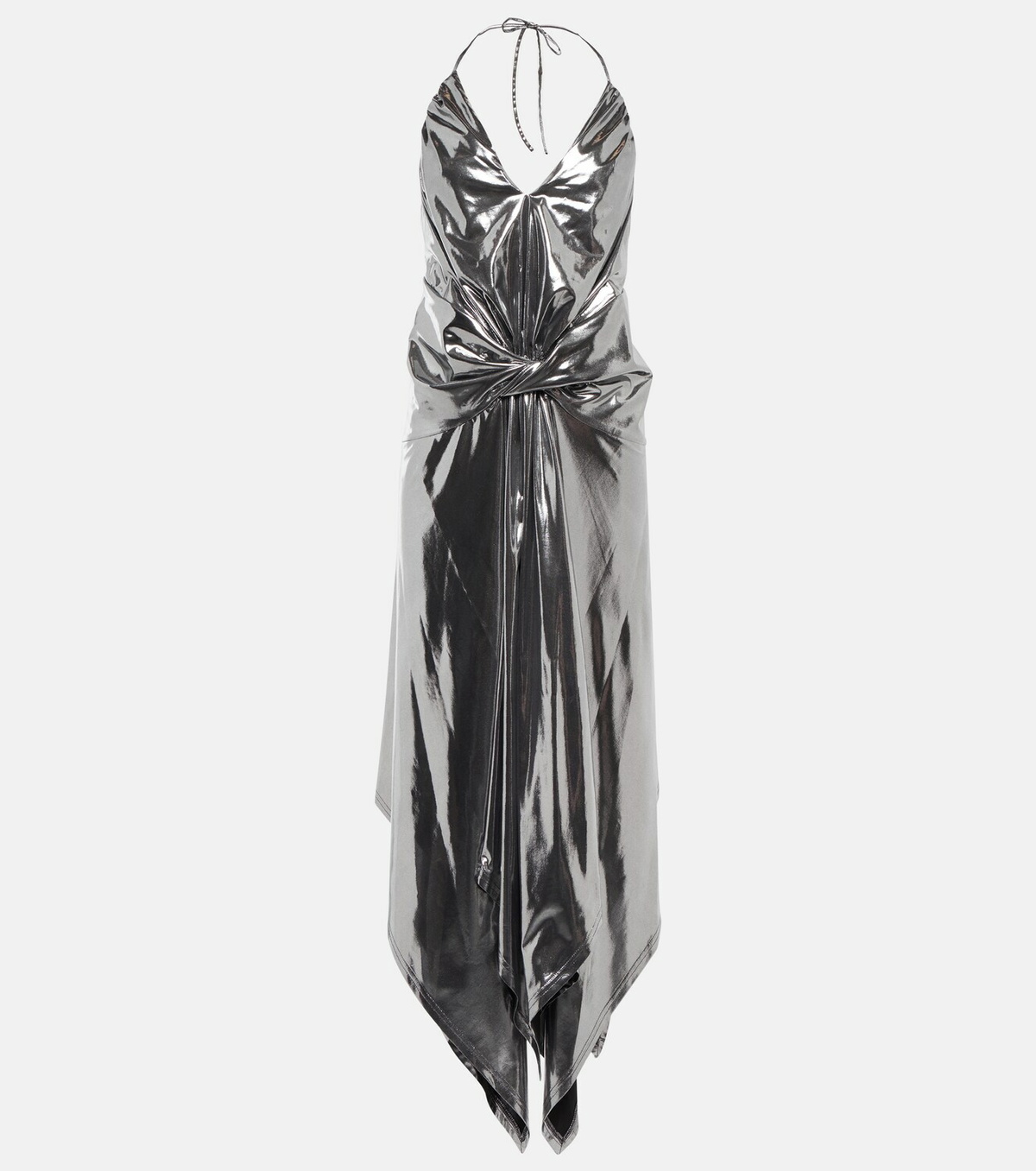 Alexandre Vauthier - Halterneck metallic midi dress