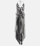 Alexandre Vauthier - Halterneck metallic midi dress