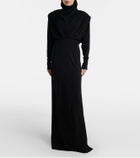 Mugler Draped jersey gown