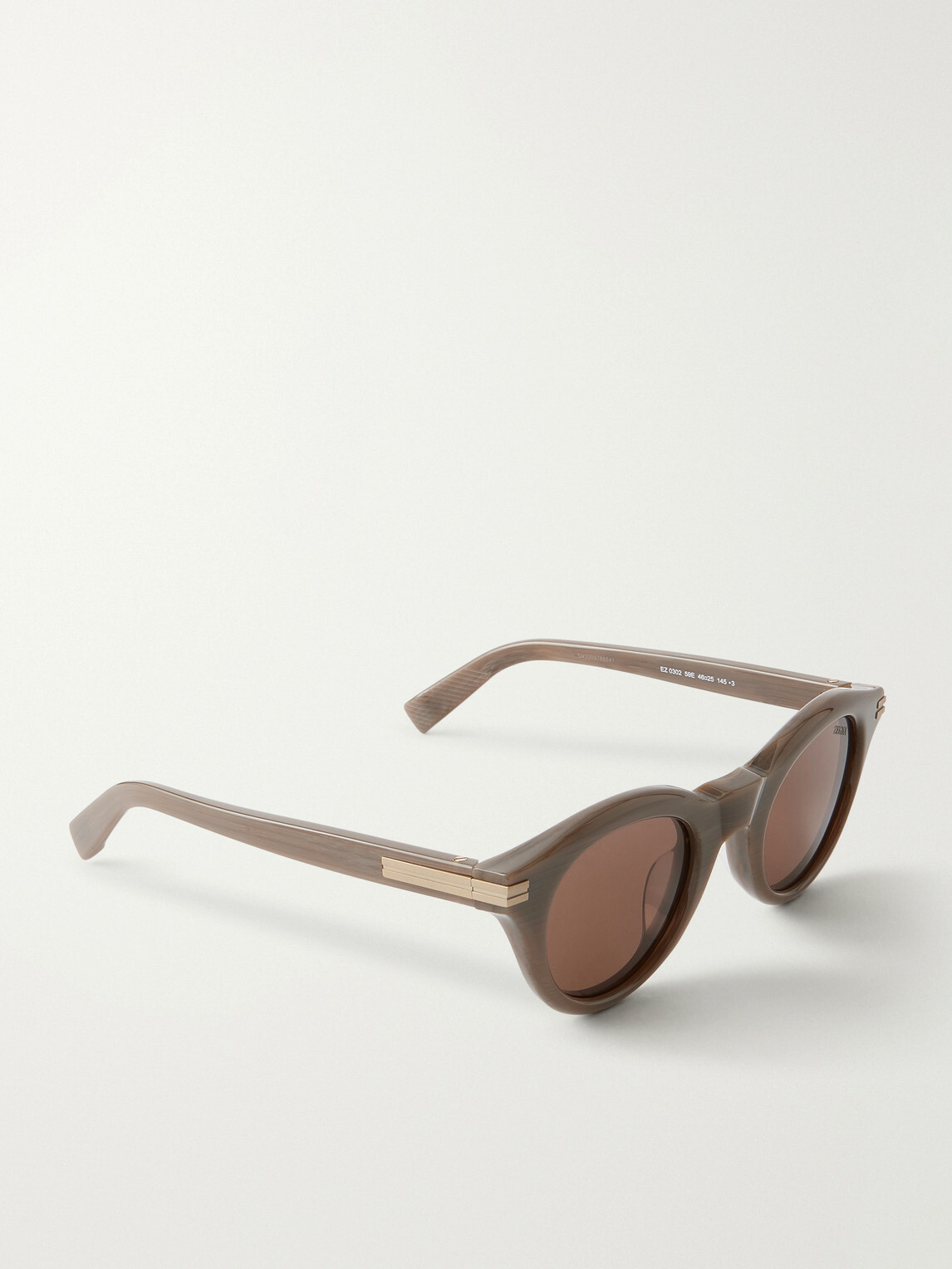 Zegna - Round-Frame Acetate Sunglasses