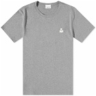 Isabel Marant Men's Zafferh Small Logo T-Shirt in Grey/Ecru
