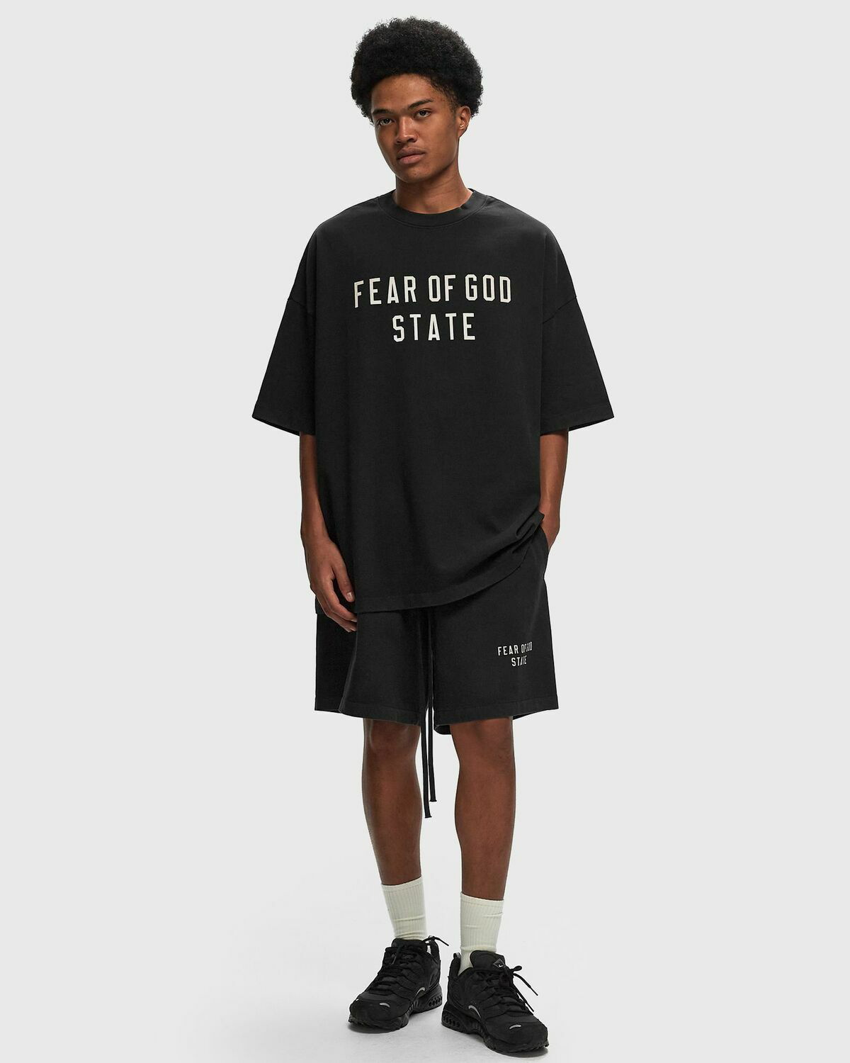 【ESSENTIALS】FEAR OF GOD/HEAVY JERSEY SOCCER SHORT Fear Of God Essentials Heavy Jersey Soccer Short Black Sport