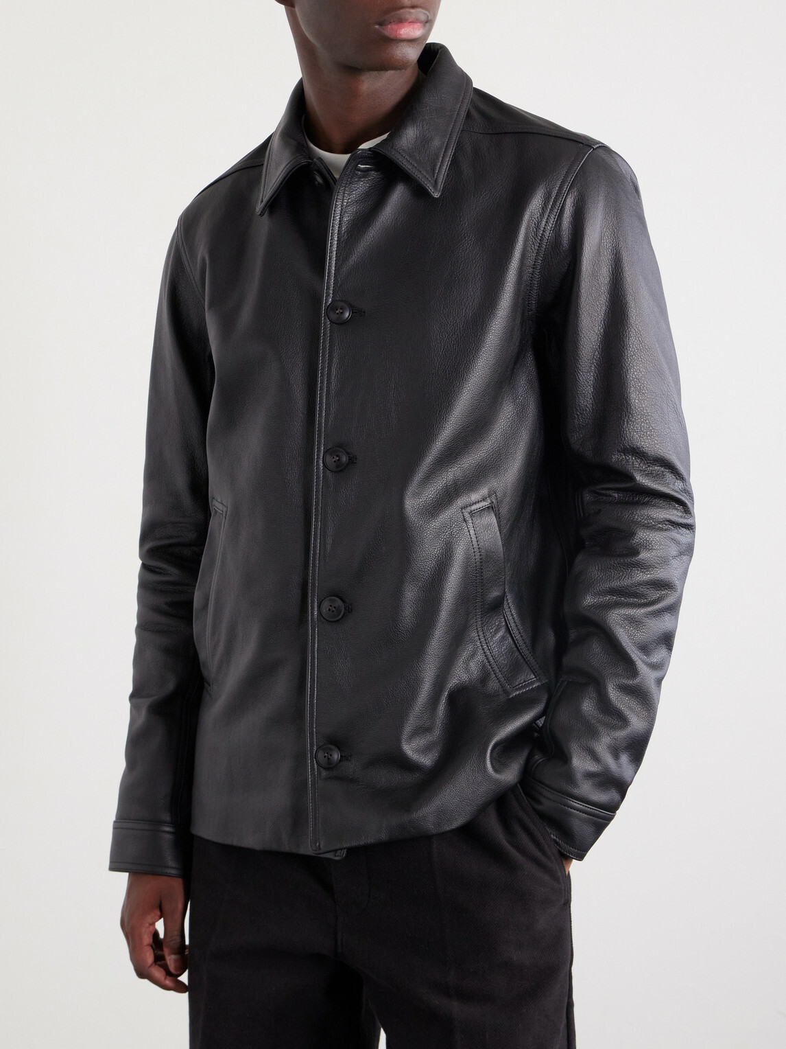 Rick Owens - Brad Leather Jacket - Black