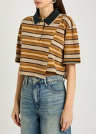 Isabel Marant étoile Isalyne Asymmetric Striped Cotton Polo top Multicoloured