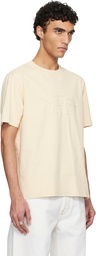 Maison Kitsuné Beige Crafted Profile Fox Comfort T-shirt