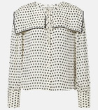 Frame Fleet polka-dot silk blouse