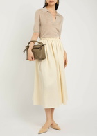 Gabriela Hearst Frank Cashmere and Silk-blend Polo Beige